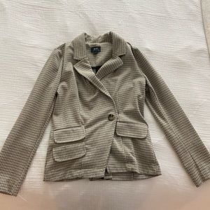 Anthropologie plaid blazer